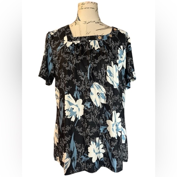 Prinstory Tops - NEW Womens Short Sleeve Summer Top Knitted Tunic Top Pullover